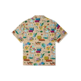 Plant Print Resort Shirt (asiatische Größen) „Nomad Khaki“