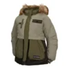 Premium-Mode-Mid-Daunenjacke in asiatischen Größen „Army Green“