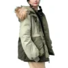 Premium-Mode-Mid-Daunenjacke in asiatischen Größen „Army Green“