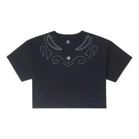 Proud To Be Oversized Cropped T-Shirt asiatische Größen „Schwarz“