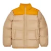 Puffer-Winterjacke asiatische Größen „Beige Tan“