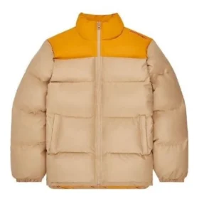 Puffer-Winterjacke asiatische Größen „Beige Tan“