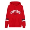 Pullover-Hoodie mit College-Schriftzug, asiatische Größen, „Rot“