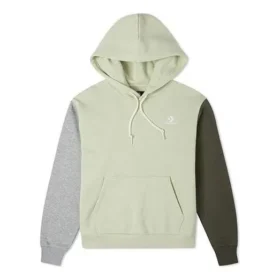 Pullover-Hoodie mit gesticktem Stern-Chevron-Motiv, asiatische Größen „Olive“