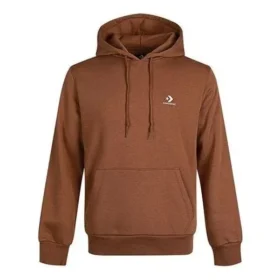 Pullover-Hoodie mit gesticktem Stern-Chevron-Muster, asiatische Größen, „Braun“