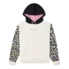 Pullover-Hoodie mit Regenbogen-Leopardenmuster, asiatische Größen, „Off White“