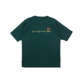 Put-a-Smile-On-Your-Face Logo T-Shirt asiatische Größen „Grün“