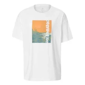 Querformat Alphabet-Print Kurzarm Weiß