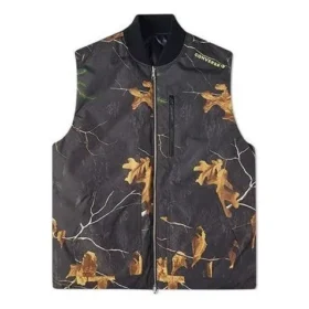 Realtree bedruckte Wende-Daunenweste, asiatische Größen „Schwarz“