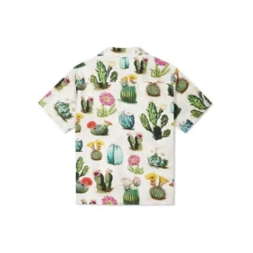 Resort-Hemd mit Pflanzenprint, asiatische Größen „Desert Sand Cactus Multi“