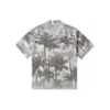 Resort Palm Trees Button-Down-Hemd asiatische Größen „Black Palm“
