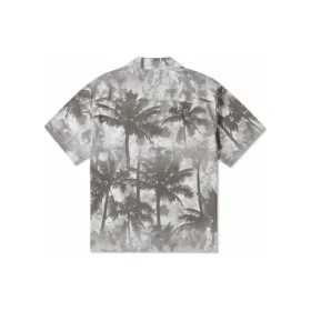 Resort Palm Trees Button-Down-Hemd asiatische Größen „Black Palm“
