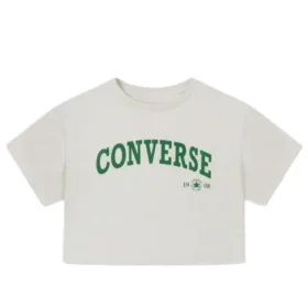 Retro Chuck Cropped T-Shirt asiatische Größen „Egret“