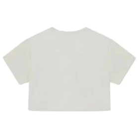Retro Chuck Cropped T-Shirt asiatische Größen „Egret“