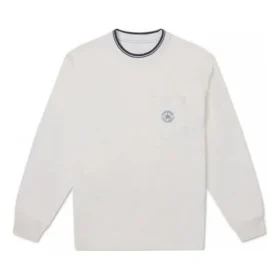 Retro Chuck Langarm-Slub-T-Shirt mit Tasche, asiatische Größen, „Weiß“