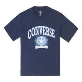 Retro Collegiate Graphic T-Shirt (asiatische Größen) „Blue“