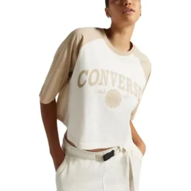 Retro-Cropped-T-Shirt in asiatischen Größen „Egret“
