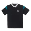 Retro-Poloshirt, asiatische Größen „Schwarz“