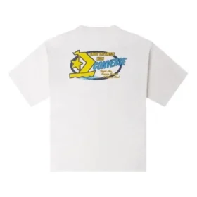 Retro-Segelboot-Grafik-T-Shirt (asiatische Größen) „Weiß“