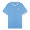 Ringer-T-Shirt mit kurzen Ärmeln, asiatische Größen, „Light Blue“