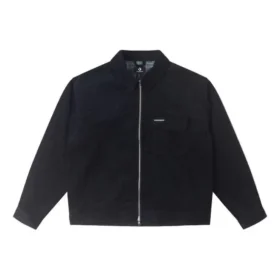 Saisonale, gefütterte Cord-Jacke, asiatische Größen „Schwarz“