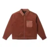 Seasonal Cord Jacke mit Padding Asia-Größen „Brown“