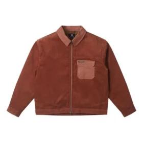 Seasonal Cord Jacke mit Padding Asia-Größen „Brown“