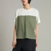 Shapes Triangle Raglan Graphic T-Shirt asiatische Größen „Egret“