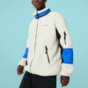Sherpa-Jacke aus Polarfleece, warm, Colorblock, lässig, Stehkragen