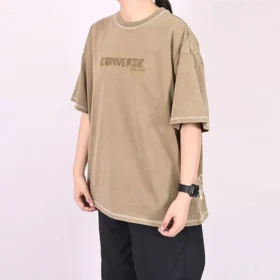 Skateboard Wash T-Shirt asiatische Größen „Hellbraun“