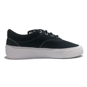 SkidGrip Stilvolle Retro-Low-Top-Freizeitschuhe aus Canvas Schwarz Weiß