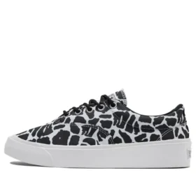 Skidgrip Stylische Low-Top-Freizeit-Canvas-Schuhe Schwarz-Grau-Print „Black Gray“