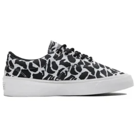 Skidgrip Stylische Low-Top-Freizeit-Canvas-Schuhe Schwarz-Grau-Print „Black Gray“