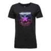 Sport-T-Shirt mit Logo-Aufdruck, kurzärmelig, schwarz
