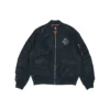 SS22 Logo Loose Sports Retro Aviator Jacke Unisex Schwarz