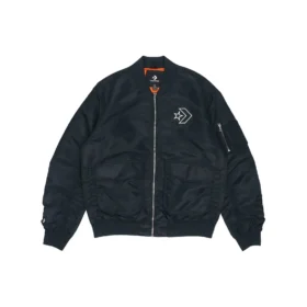 SS22 Logo Loose Sports Retro Aviator Jacke Unisex Schwarz