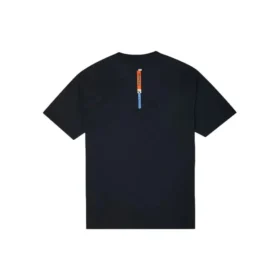 Star Chevron Print Sport-T-Shirt mit Rundhalsausschnitt und kurzen Ärmeln, asiatische Größen „Schwarz“