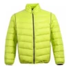 Stehkragen-Leichtpuffer-Jacke in asiatischer Größe „Fluorescent Green“