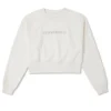 Strip Wordmark Fleece Crew „White“