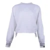 Stripe Atmungsaktiver Pullover Weiß