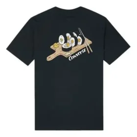 Sushi-Grafik-T-Shirt mit kurzen Ärmeln und Tasche, asiatische Größen „Schwarz“