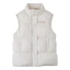 Synthetische Super-Puffer-Weste, asiatische Größen, „Cream White“