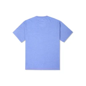 T-Shirt mit bestickter Tasche – asiatische Größen „Washed Indigo“