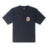 T-Shirt mit Frucht-Patch-Tasche, asiatische Größen „Schwarz“