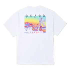 T-Shirt mit „Inverted Desert“-Grafik, asiatische Größen „Weiß“