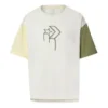 T-Shirt mit Logo-Aufdruck, asiatische Größen „Weiß-Grün“