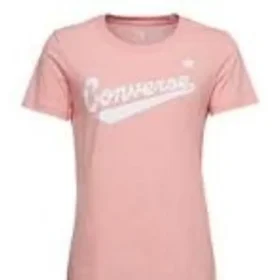 T-Shirt mit Logo vorne in der Mitte, asiatische Größen „Pink White“