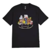 Throwback-T-Shirt (asiatische Größen) „Schwarz“