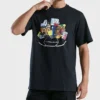 Throwback-T-Shirt (asiatische Größen) „Schwarz“