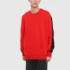 Track Taping Sweatshirt mit Rundhalsausschnitt, asiatische Größen, „Rot“